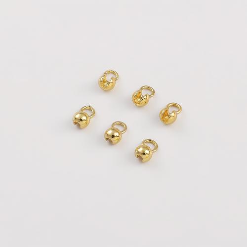 Brass Positioning Bead plated DIY & for woman golden Approx 2mm Sold By PC