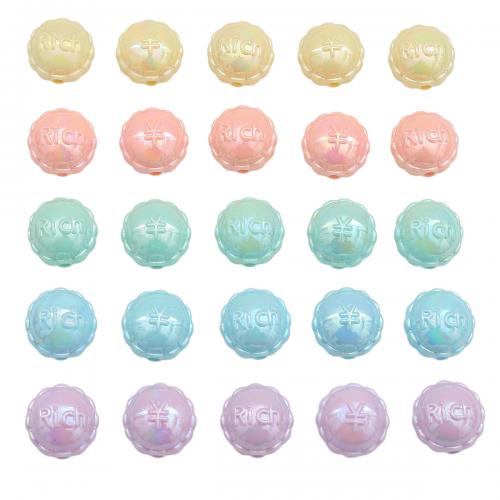 Solid Color Akril gyöngyök, DIY & a nő, több színt a választás, 10PC-k/Bag, Által értékesített Bag