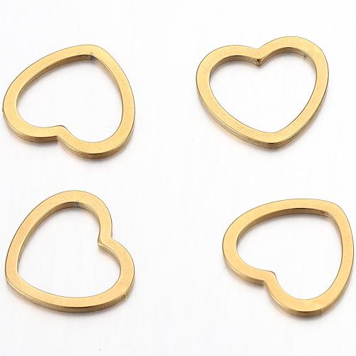 Stainless Steel Heart Pendants 304 Stainless Steel Vacuum Ion Plating DIY Approx Sold By Bag