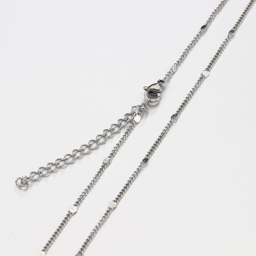 Cadena de Collar, acero inoxidable 304, con 5cm extender cadena, Bricolaje, más colores para la opción, longitud aproximado 45 cm, Vendido por UD