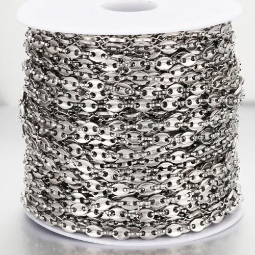 Nehrđajući čelik nakit lanac, 304 nehrđajućeg čelika, možete DIY, više boja za izbor, Prodano By m