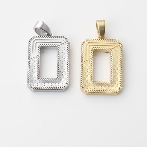Brass Jewelry Pendants Rectangle plated DIY nickel lead & cadmium free Sold By PC