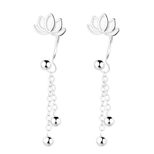 925 Sterling Silver Drop &  Dangle Earrings plated for woman silver color 35.50mm Sold By Pair