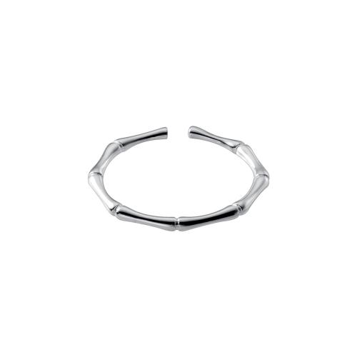 925 Sterling Zilver Manchet Finger Ring, Bamboe, plated, mode sieraden & voor vrouw, meer kleuren voor de keuze, Maat:5.5-7.5, Verkocht door PC