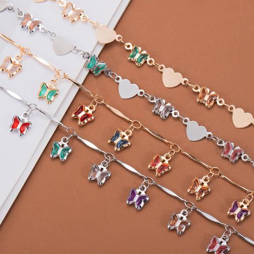 Brass Beading Chains with Crystal plated DIY Random Color nickel lead & cadmium free Sold By m