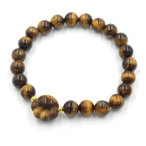 Bransolety kamień szlachetny, Kamień naturalny, Pazur, biżuteria moda & dla obu płci, dostępnych więcej kolorów, Cat paw:10x14x14mm,Beads about 9mm, długość około 18 cm, sprzedane przez PC