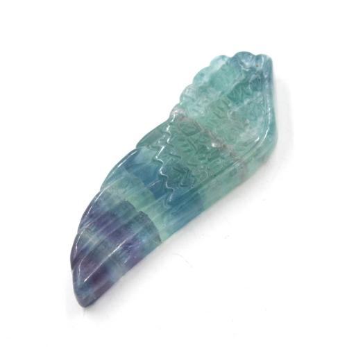 Gemstone Pendants Jewelry Natural Stone Wing Shape Carved DIY Sold By PC