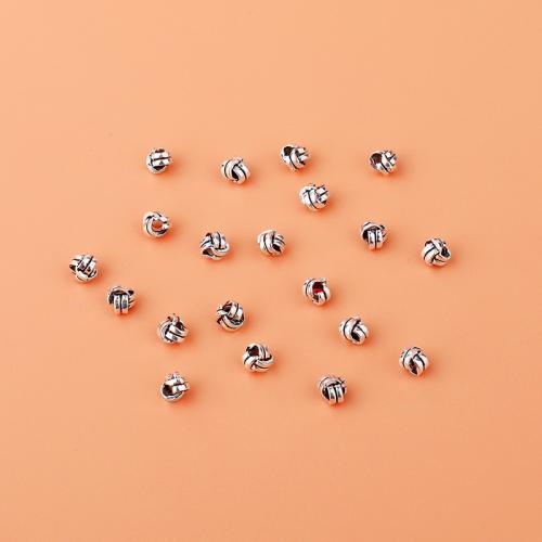 925 Sterling Silver Beads plated DIY original color Sold By PC