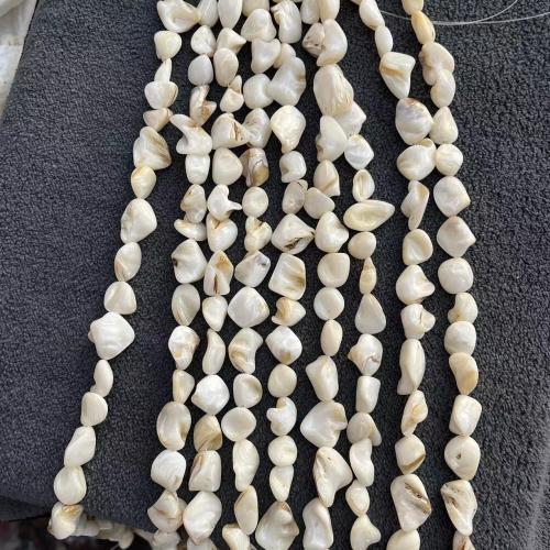 Perles naturelles de coquillage d'eau douce , coquille d'eau douce, pepite, DIY, blanc, about:12-16mm, Environ 29PC/brin, Vendu par brin