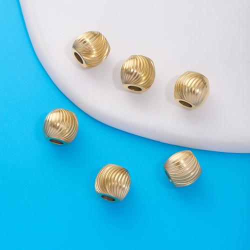 Stainless Steel Beads 304 Stainless Steel Vacuum Ion Plating DIY golden Sold By PC