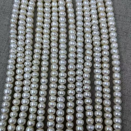 Perles de culture d'eau douce Keishi, perle d'eau douce cultivée, baroque, bijoux de mode & DIY, blanc, Length about 9-10mm, Environ 53PC/brin, Vendu par brin
