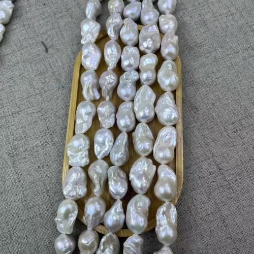 Cultured Baroque Freshwater Pearl Beads, fashion jewelry & DIY, white, 16x25mm, Approx 18PCs/Strand, Sold By Strand