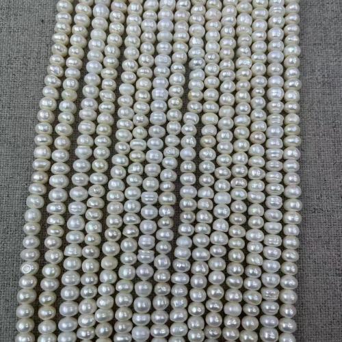 Keishi kultivované sladkovodní perle, Sladkovodní Pearl, módní šperky & DIY, bílý, Length about 7-8mm, Cca 75PC/Strand, Prodáno By Strand