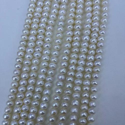 Perle perline Keishi coltivate d'acqua dolce, perla d'acquadolce coltivata naturalmente, gioielli di moda & DIY & formato differente per scelta, bianco, Appross. 52PC/filo, Venduto da filo