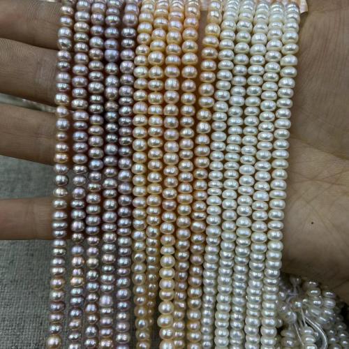 Perle perline Keishi coltivate d'acqua dolce, perla d'acquadolce coltivata naturalmente, gioielli di moda & DIY, nessuno, Length about 4-5mm, Appross. 102PC/filo, Venduto da filo