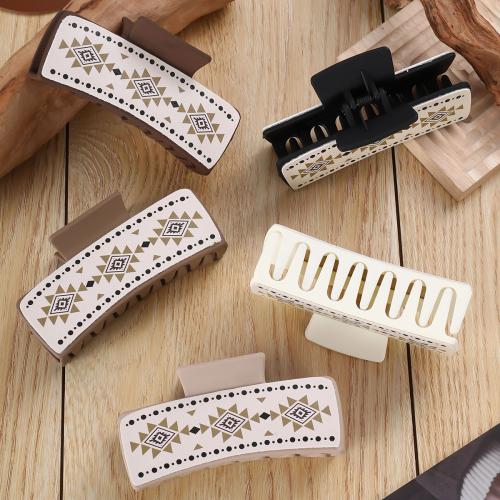 Hair Claw Clips Resin with PU Leather handmade for woman Sold By PC