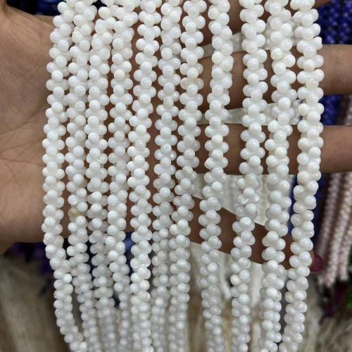 Naturlig Freshwater Shell Perler, mode smykker & du kan DIY, flere farver til valg, 4x8mm, Ca. 132pc'er/Strand, Solgt af Strand