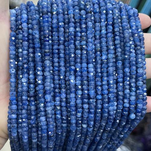 cianite perla, abaco, gioielli di moda & DIY & sfaccettati, blu, 3x4mm, Venduto per Appross. 38 cm filo
