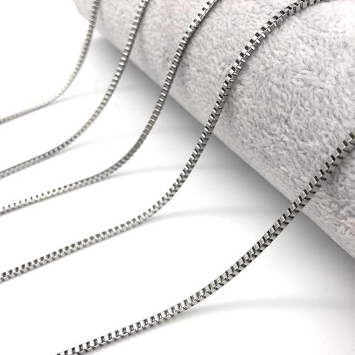 Ruostumaton teräs Nekclace Chain, 304 Stainless Steel, tee-se-itse & erikokoisia valinnalle, nikkeli, lyijy ja kadmium vapaa, N. 5m/laukku, Myymät laukku