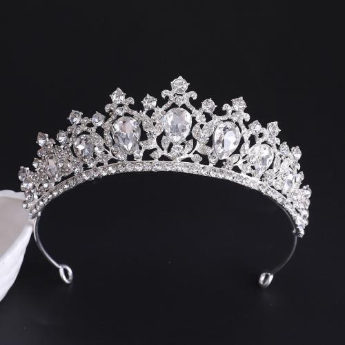 Bridal Tiaras Zinc Alloy with Crystal plated fashion jewelry & for woman & with rhinestone nickel lead & cadmium free Sold By PC