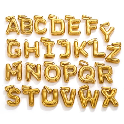 Stainless Steel Letter Pendants 304 Stainless Steel DIY 21mm Sold By PC