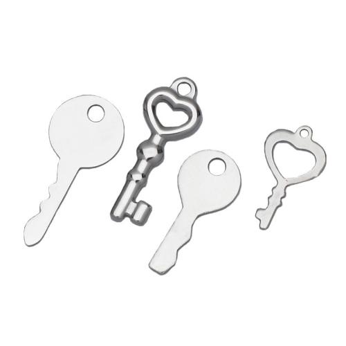 Stainless Steel Pendants 304 Stainless Steel Key polished DIY original color Sold By PC