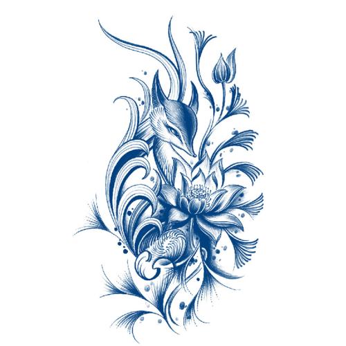 Tattoo Sticker Paper water transfer painting blue Sold By Lot