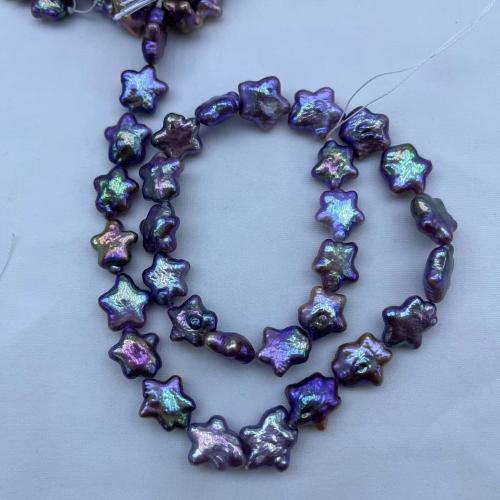Přírodní sladkovodní perly perlí, Sladkovodní Pearl, Hvězda, módní šperky & DIY, multi-barevný, Length about 12-13mm, Cca 31PC/Strand, Prodáno By Strand