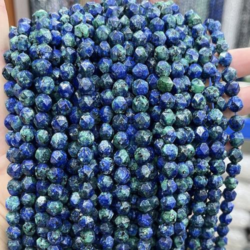 Lapis lazuli perler, Lapis lazuli Phenix, Polygon, mode smykker & du kan DIY & facetteret, blandede farver, 8mm, Solgt Per Ca. 38 cm Strand
