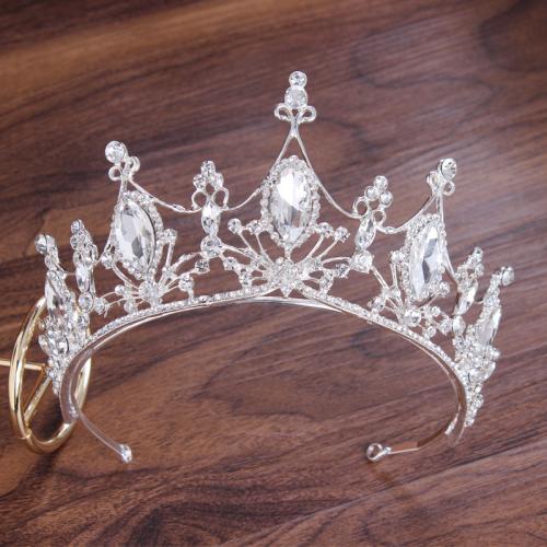 Bridal Tiaras Zinc Alloy for woman & with rhinestone nickel lead & cadmium free diameter 130mm height 75mm arc length 310mm Sold By PC