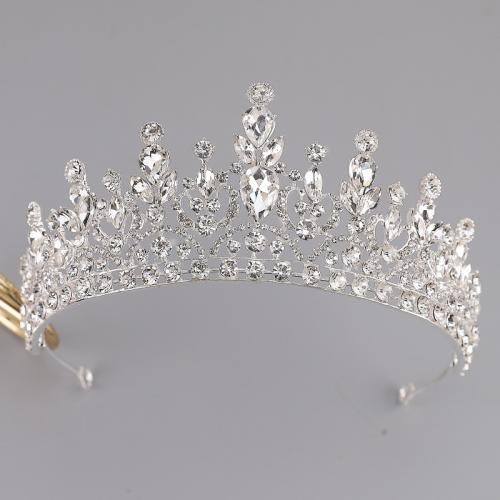 Bridal Tiaras Zinc Alloy with Crystal for woman & with rhinestone nickel lead & cadmium free diameter 150mm height 75mm arc length 310mm Sold By PC