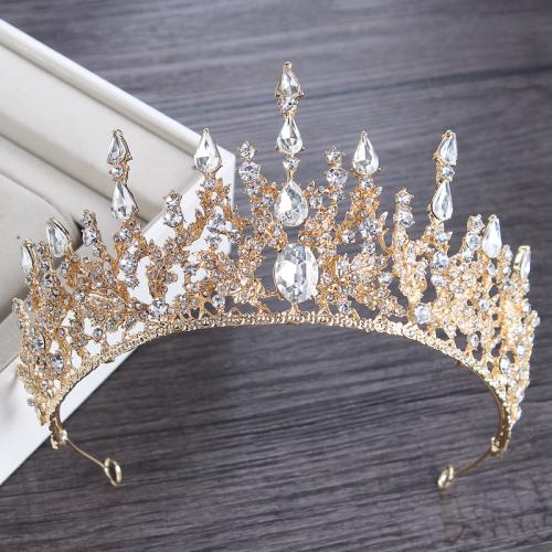 Bridal Tiaras Zinc Alloy with Crystal for woman & with rhinestone nickel lead & cadmium free diameter 160mm height 82mm Sold By PC