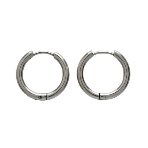 Stainless Steel Huggie Hoop Earring 304 Stainless Steel Donut Vacuum Ion Plating Unisex Sold By PC