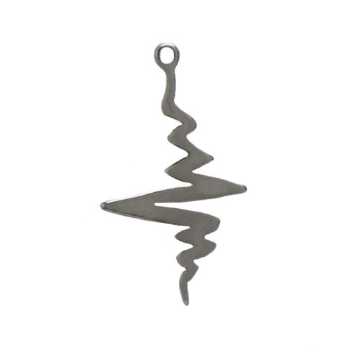 Stainless Steel Pendants 304 Stainless Steel Electrocardiographic polished DIY original color Sold By PC