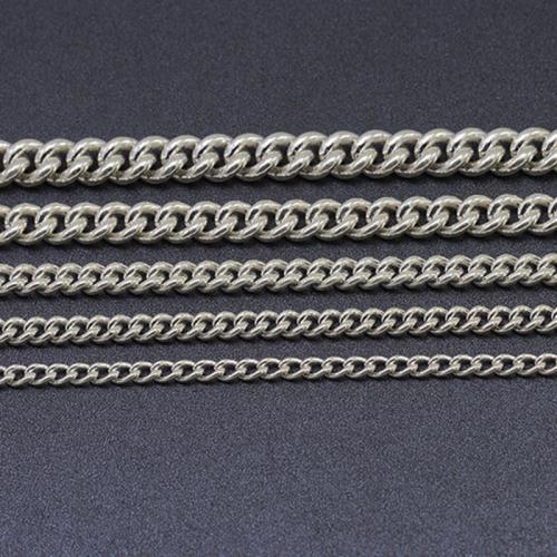 Sterling zilveren kettingen, 925 sterling zilver, DIY & verschillende grootte voor keus, zilver, Verkocht door G