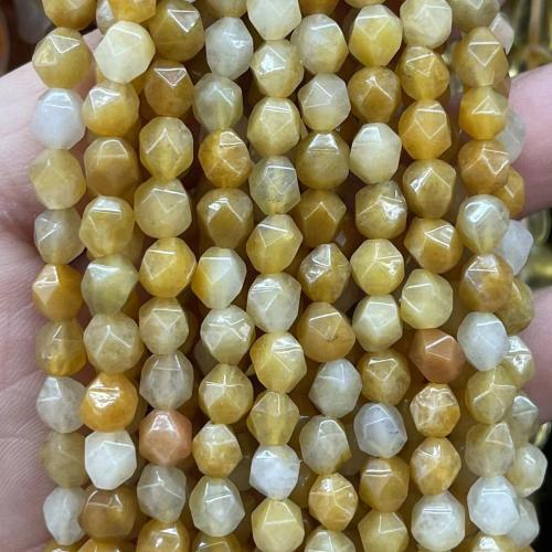 Natural Aventurine Beads Yellow Aventurine fashion jewelry & DIY & faceted yellow 6mm Sold Per Approx 38 cm Strand