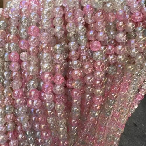 Okrągłe kryształowe koraliki, Kryształ, Koło, obyty, biżuteria moda & DIY, mieszane kolory, 8mm, sprzedawane na około 38 cm Strand