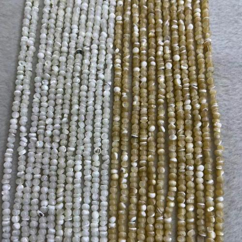 Perles naturelles de coquillage d'eau douce , Haut Coque, bijoux de mode & DIY, plus de couleurs à choisir, 2x4mm, Environ 130PC/brin, Vendu par brin