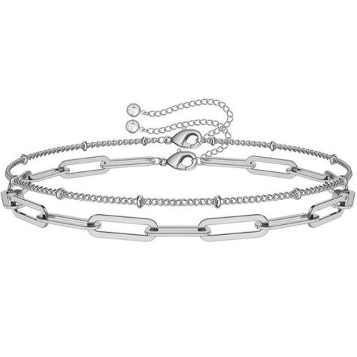 Stainless Steel Jewelry Bracelet 304 Stainless Steel Double Layer & fashion jewelry & for woman Length Approx 20 cm Sold By PC