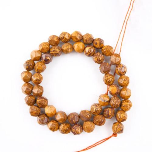 Gemstone Jewelry Beads Rubber Stone DIY & faceted orange 8mm Approx Sold Per Approx 38 cm Strand