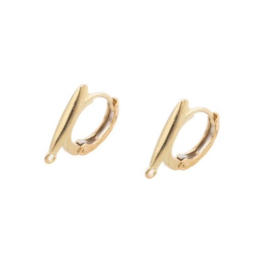 Brass Hoop Earring Components plated DIY gold Sold By Lot