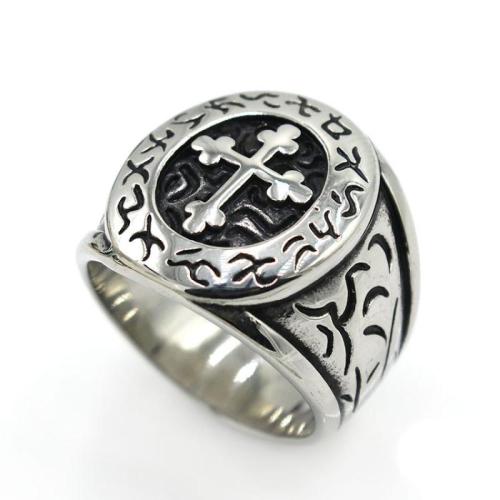 Prst prsten z nerezové oceli, 304 Stainless Steel, lesklý, Vintage & různé velikosti pro výběr & pro muže, Prodáno By PC