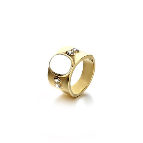 Strass roestvrij staal vinger ring, 304 roestvrij staal, met Opaal, mode sieraden & uniseks & verschillende grootte voor keus & met strass, meer kleuren voor de keuze, Verkocht door PC