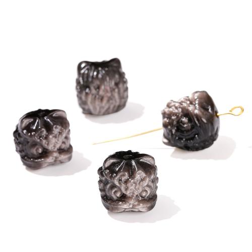 Gemstone smykker perler, Ædelsten, Lion, Carved, du kan DIY & forskellige materialer til valg, beads length 13-16mm, Solgt af PC
