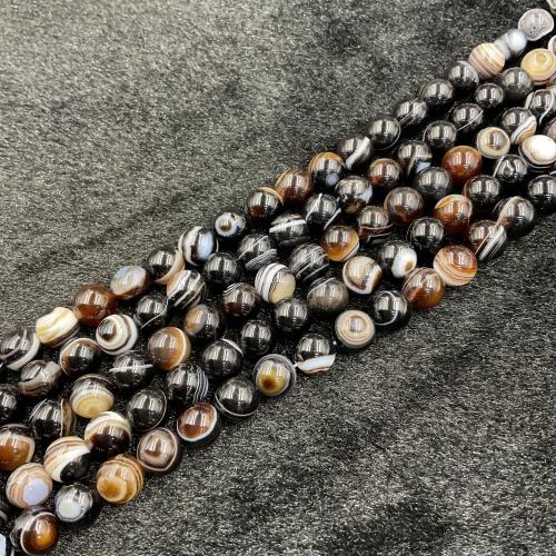 Φυσικό χάντρες Agate Lace, δαντέλα αχάτη, Γύρος, γυαλισμένο, κοσμήματα μόδας & DIY & διαφορετικό μέγεθος για την επιλογή, μικτά χρώματα, Sold Per Περίπου 38 cm Strand