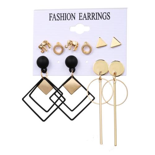 Zinc Alloy Earring Set with Plastic plated for woman & hollow Sold By Set