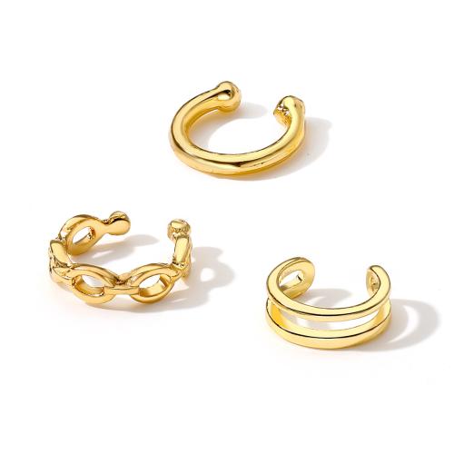 Zinc Alloy Earring Cuff plated three pieces & for woman & hollow 10mm Sold By Set