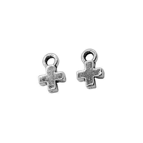 Tibetan Style Cross Pendants, antique silver color plated, vintage & fashion jewelry & DIY, 7x10mm, Sold By PC