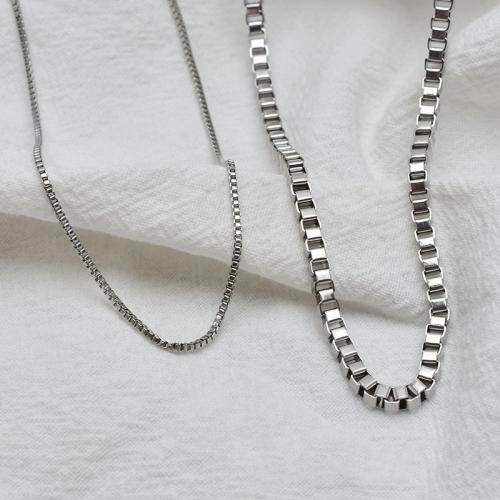 Nerezová ocel Nekclace Chain, 304 Stainless Steel, různé délky pro volbu & DIY & různé velikosti pro výběr, Původní barva, Prodáno By PC