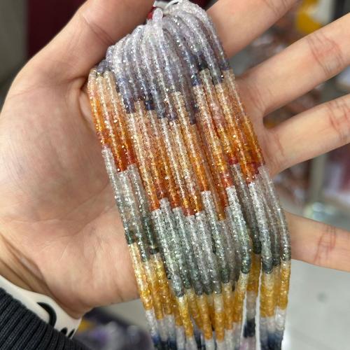 Gemstone Jewelry Beads Natural Stone Flat Round fashion jewelry & DIY & faceted mixed colors Sold Per Approx 38 cm Strand